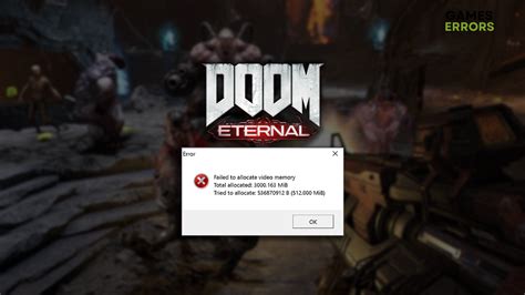 Возможные причины и способы устранения ошибки "failed to allocate video memory" в игре Doom Eternal