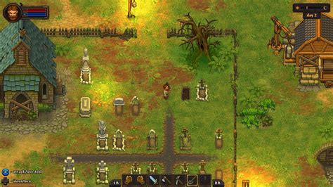 Исследование мира в игре Graveyard Keeper