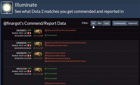 Как посмотреть репорты других игроков в Dota 2?