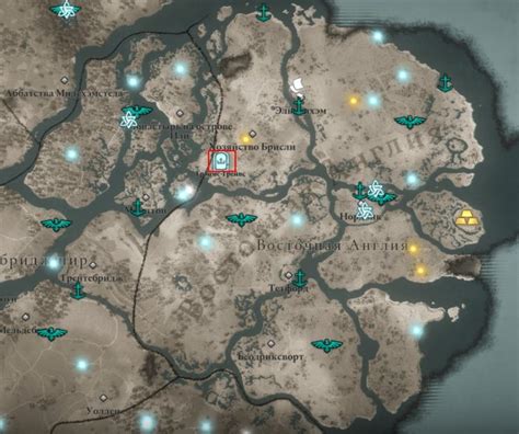 Следы битв и церквей на карте Assassin's Creed Valhalla