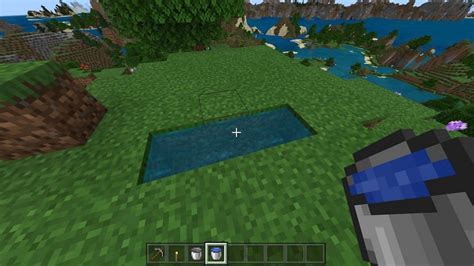  Начало процесса выключения бесконечного водного источника в Minecraft 